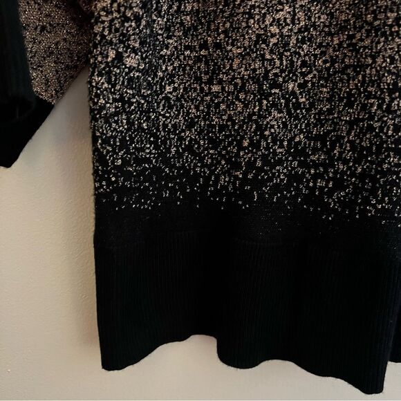 Rose Gold ADRIENNE VITTADINI Elbow Sleeve Dolman Sweater w/Chainlink Keyhole XL - Picture 11 of 12